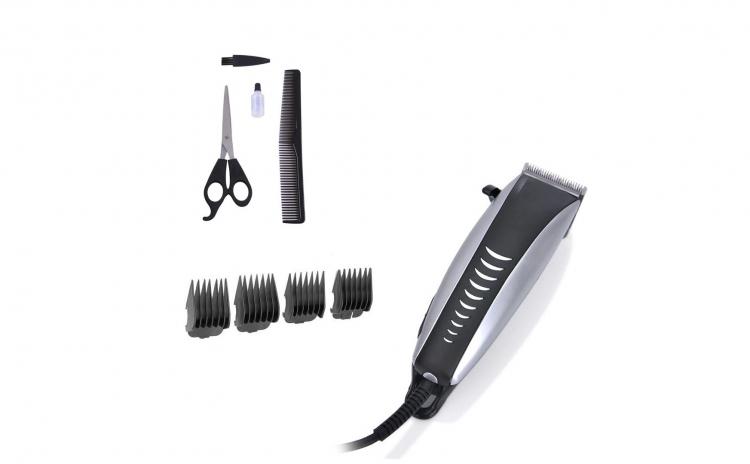Aparat de tuns electric Super Pro Clipper SP-4604, 12W, 4 capete + foarfeca si pieptan