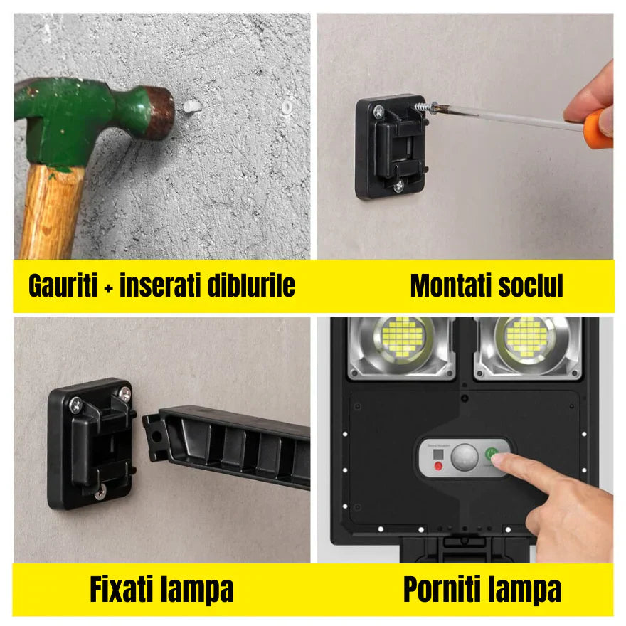 Lampa Stradala 1200W, Incarcare Solara, 55 CM