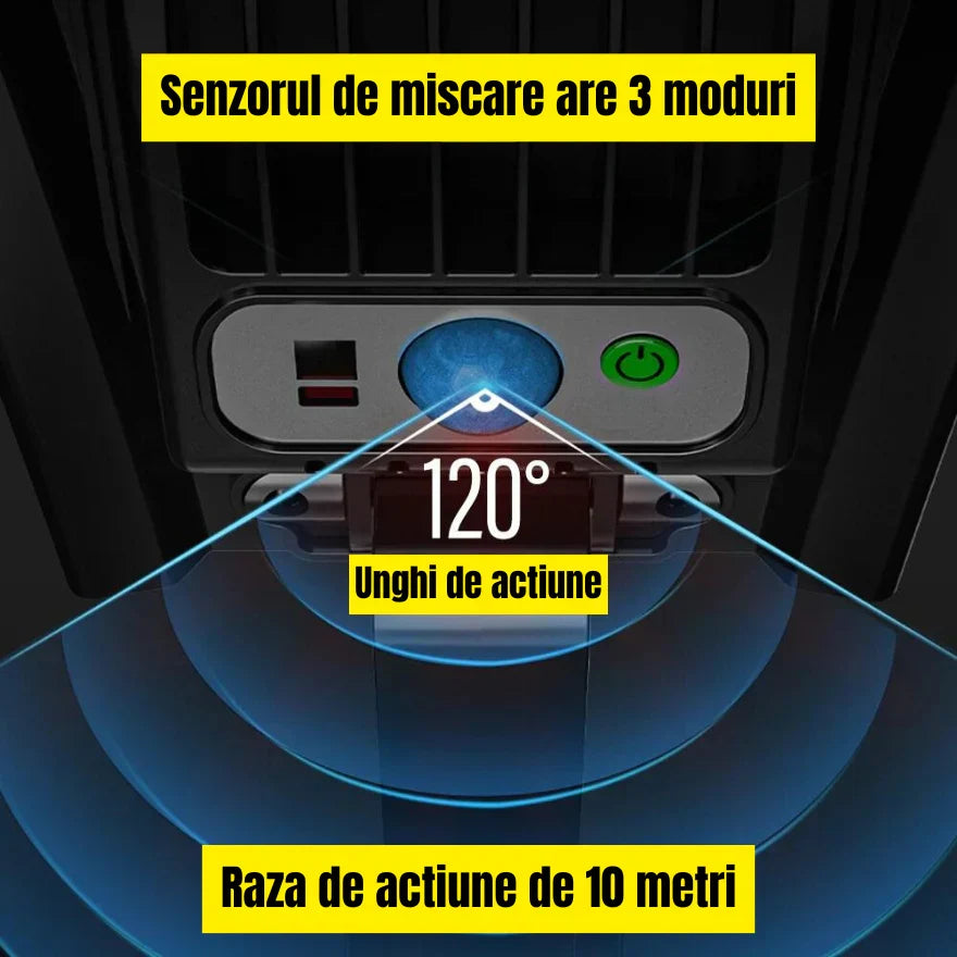 SET 2 x Lampa Stradala 1200W, Incarcare Solara, 65 CM