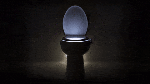 Lampa LED pentru toaleta cu senzor de miscare multicolora
