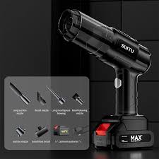 Aspirator Auto 6 in 1 fara Fir cu Acumulator, Eficienta Mare, Aspirare, Vidare, Suflare, si Perie Detailing, Baterie 48w