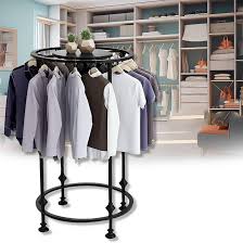 Suport Negru cu Roti, Metalic Rotativ pentru Haine, 30 Kg 125x75