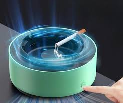 Scrumiera Electrica cu Aspiratie si Filtrare a Aerului, Stingere Automata, Inodora, Compacta