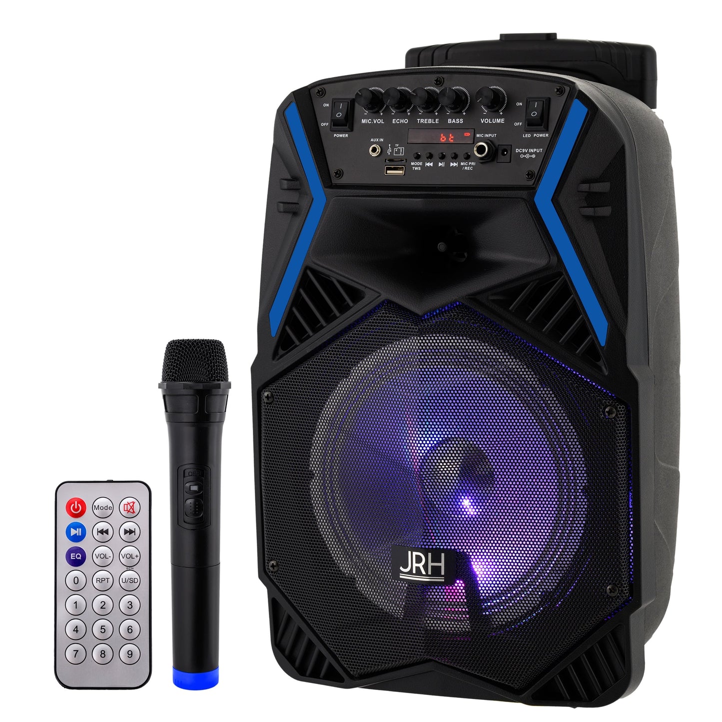 Boxa portabila tip troler JRH A81, 1800 mAh, USB, microfon wireless.