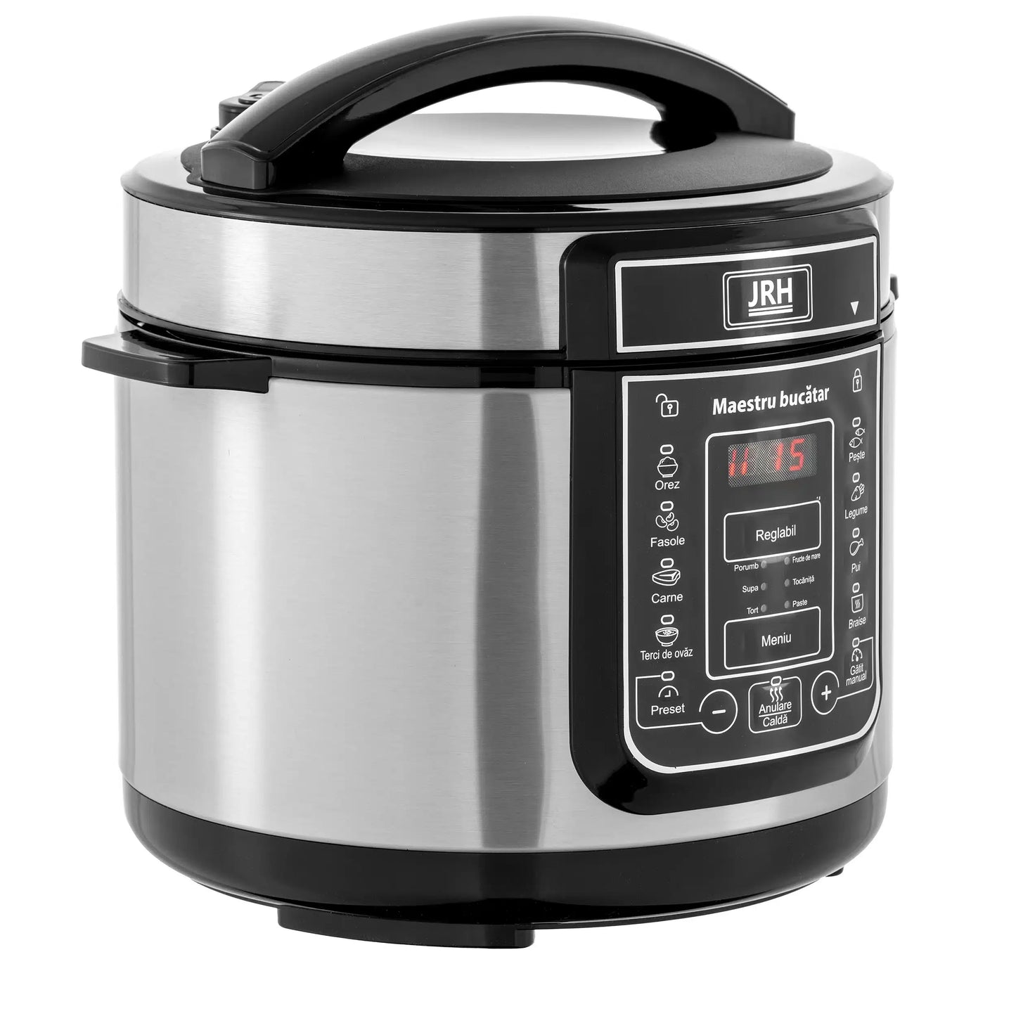 oala electrica sub presiune 6l, 900W, 15 programe, negru-argintiu