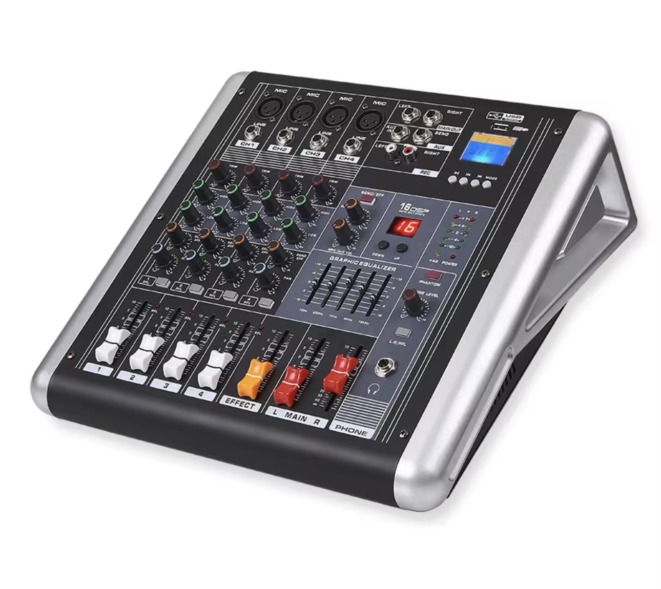 Mixer Audio DJ &amp; Karaoke GAX-ML4, 4 Canale, 16 Efecte DSP, Bluetooth/USB