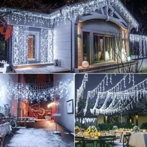 Instalație 100 metri - alb, galben, albastru, multicolor