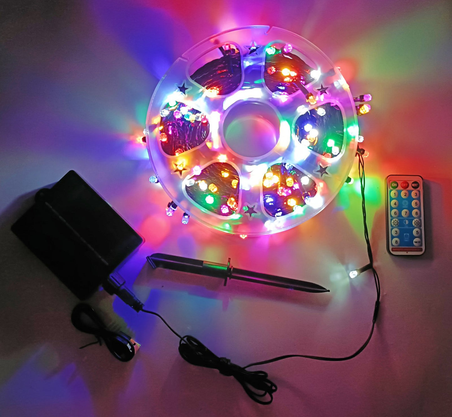 INSTALATIE SOLARA 50 METRI ROLA - GALBENA, MULTICOLORA, ALBASTRA