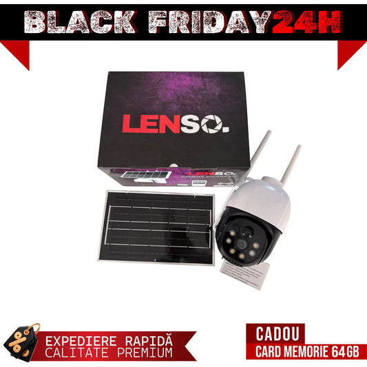 Camera Supraveghere LENSO Solara Cartela SIM 5 MP + CARD 64 GB