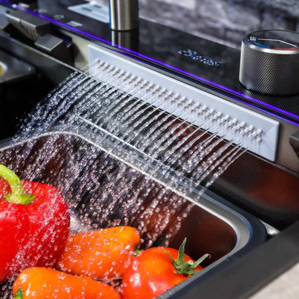 Pachet Promo Lux Bucătărie + Baie – Chiuvetă Inox Multifuncțională & Set Duș Smart cu LED