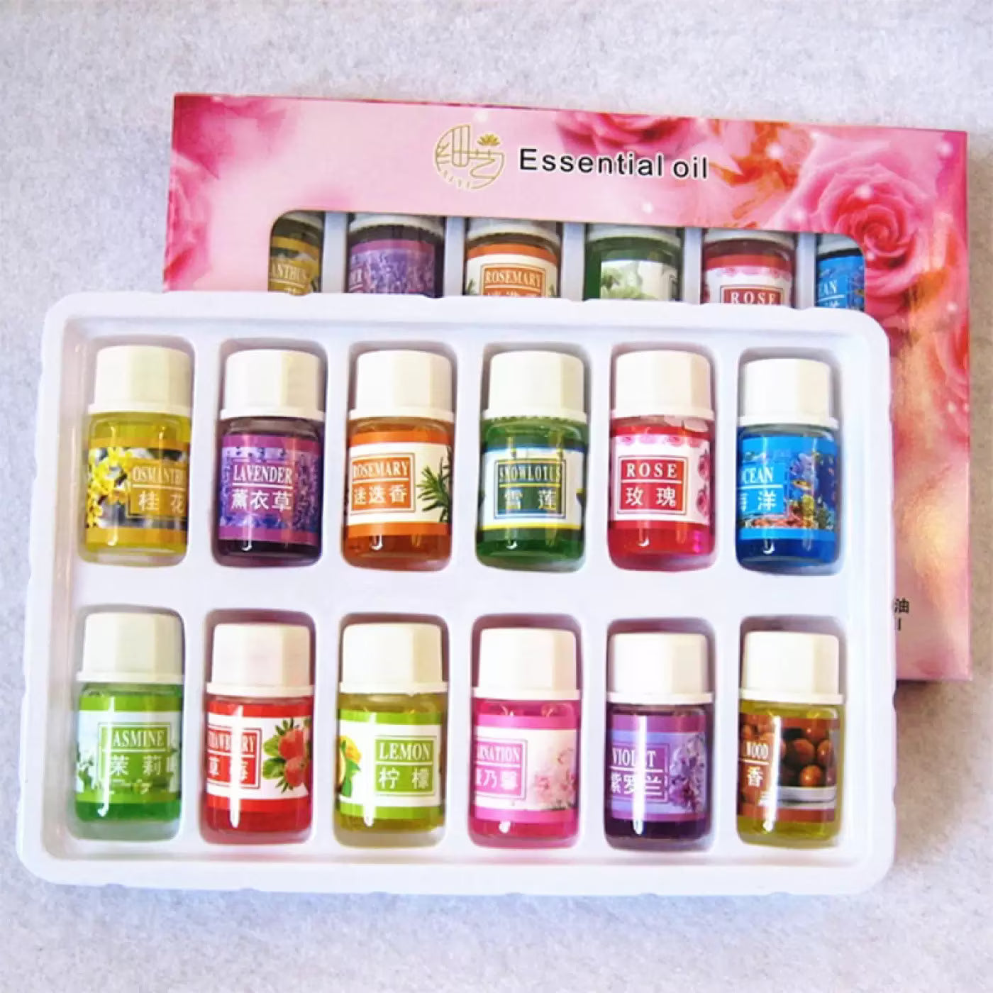 Set 12 Uleiuri Esentiale, pentru Parfum Purificator si Umidificator