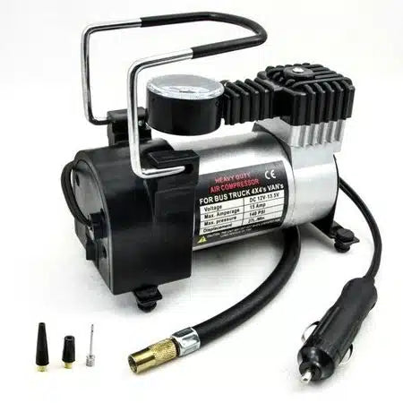 Compresor Auto 965 kPA, cu Motor Mare 35 L/Min, Mufa Auto Inclusa, Negru-Argintiu