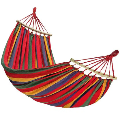 Hamac De Gardina 200×80 cm cu bara din lemn, bumbac, multicolor Share  Compara