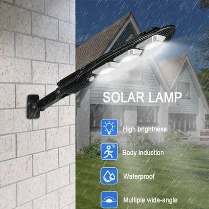 Lampa solara stradala Set de 4, COB, 90 x LED, 3 moduri de functionare, buton ON/OFF, cu telecomanda