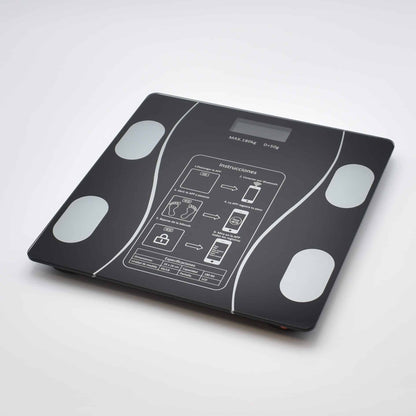 Cantar Inteligent de Diagnostic Corporal din Sticla Securizata 180kg, LCD, Bluetooth