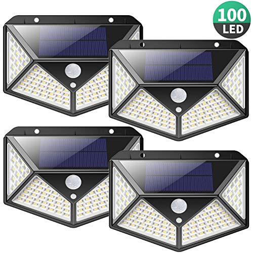 Oferta Set 4 Lampi solare 100LED, senzor de miscare