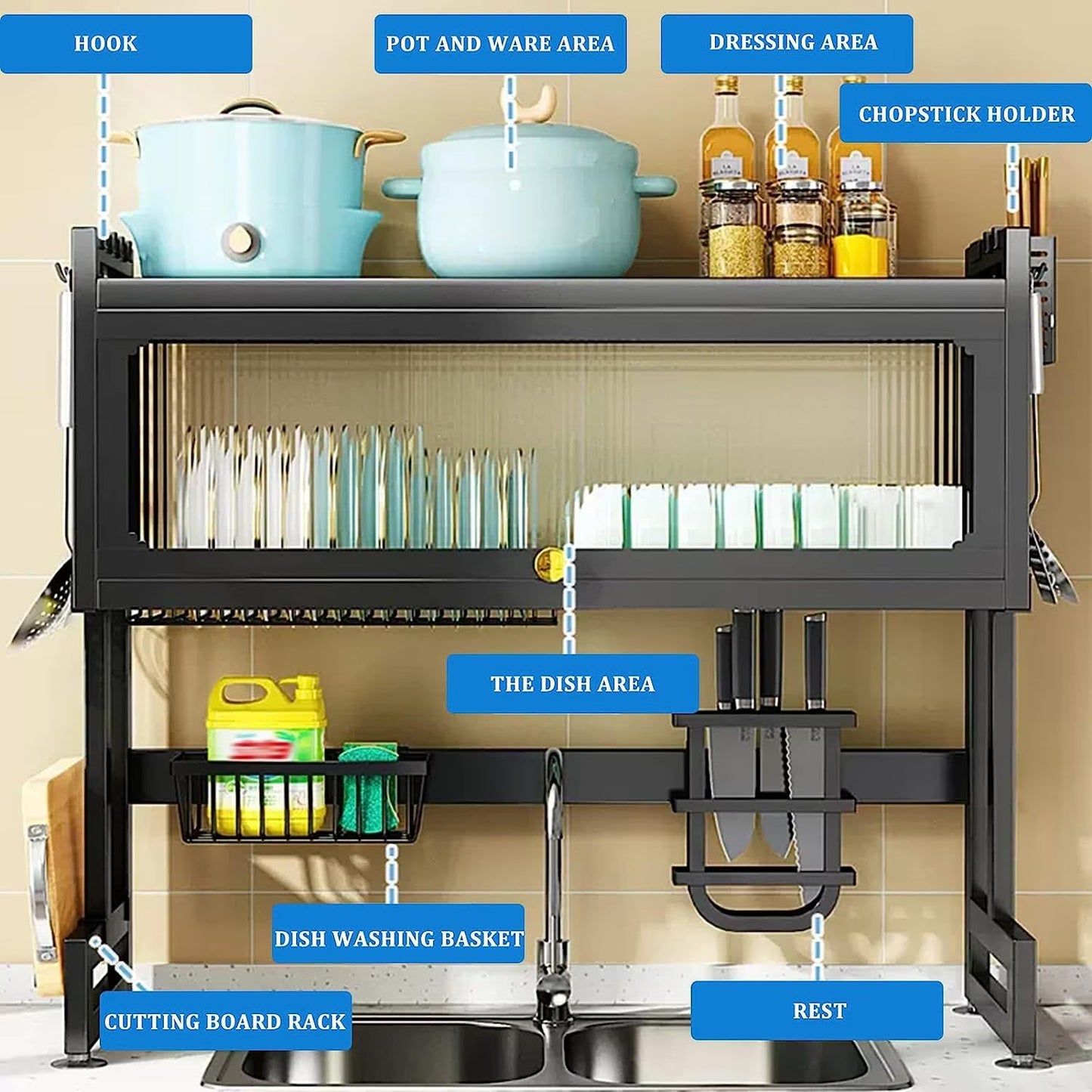 Scurgator Vase 85 Cm, Capac Transparent