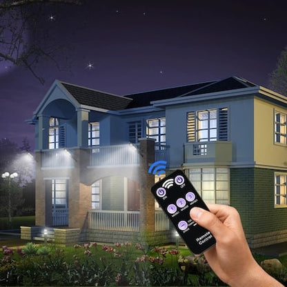 Lampa Solara stradala Set de 3, COB, 90 x LED, 3 moduri de functionare, buton ON/OFF, cu telecomanda