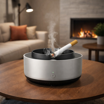 Scrumiera electrica inteligenta ,cu aspiratie