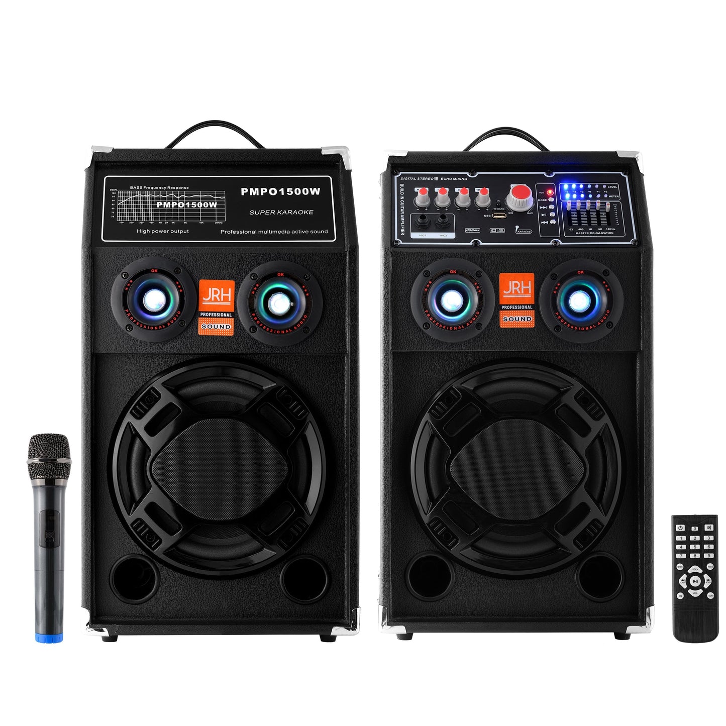 Set boxe active Bluetooth 500W EQ5+ MICROPHONE WIRELESS