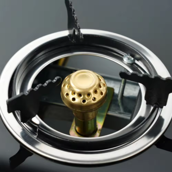 Plită pe gaz cu 3 ochiuri, design din sticlă, compatibilă cu butelie