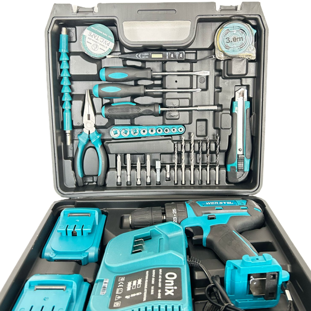 Trusa Bormasina Autofiletanta si Percutie  2 Acumulatori 48V 5Ah + 30 Accesorii