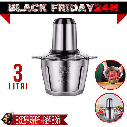 Tocator Electric Profesional 3L - Motor Puternic, Vas Inox, Lame Ascutite