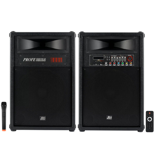 Set boxe JRH 2035 profesional ,13 equlizator. microphone si telecomanda