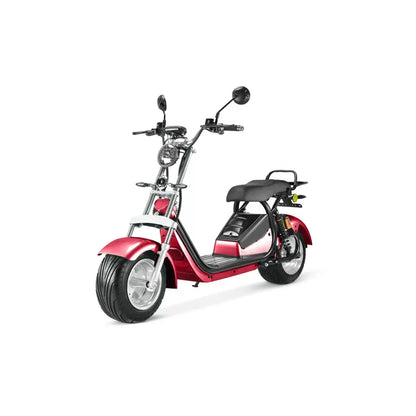 Scuter Electric Harley 1500W, pentru 2 persoane, Suspensie fata spate, cu baterie detasabila 20 AH, Furca Dubla, Far led cu indicator baterie, Telecomanda, Alarma, Albastru