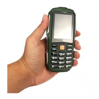 Telefon mobil militar H628, 2800 mAh, Dual SIM, FM radio, lanterna, verde-gri